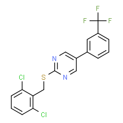 2,6-DICHLOROBENZYL 5-[3-(TRIFLUOROMETHYL)PHENYL]-2-PYRIMIDINYL SULFIDE Structure