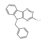 5-BENZYL-3-MERCAPTO-5H-1,2,4-TRIAZINO[5,6-B]INDOLE结构式