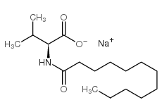 N-十二碳酰基-L-缬氨酸钠结构式