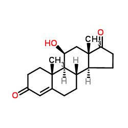 4-雄烯-11β-醇-3,17-二酮结构式