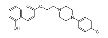 2-[4-(4-chlorophenyl)piperazin-1-yl]ethyl (E)-3-(2-hydroxyphenyl)prop-2-enoate结构式