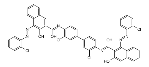 N,N'-(3,3'-dichloro[1,1'-biphenyl]-4,4'-diyl)bis[4-[(2-chlorophenyl)azo]-3-hydroxynaphthalene-2-carboxamide] picture