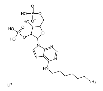 N6-(6-氨基己基)腺苷2',5'-二磷酸锂盐结构式