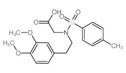 2-[2-(3,4-dimethoxyphenyl)ethyl-(4-methylphenyl)sulfonyl-amino]acetic acid Structure