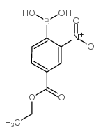 4-乙氧羰基-2-硝基苯硼酸结构式