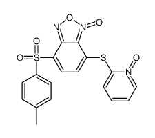 4-[(4-Methylphenyl)sulfonyl]-7-(1-oxylatopyridinium-2-ylthio)benzofurazane 1-oxide结构式