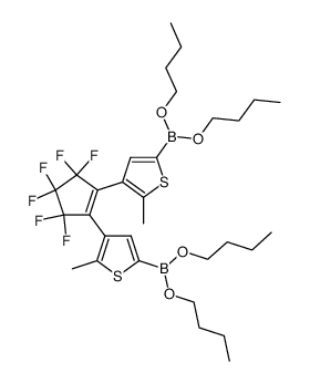 1,2-bis(5'-dibutoxyboryl-2'-methylthien-3'-yl)perfluorocyclopentene结构式