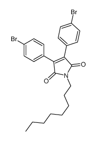 3,4-bis(4-bromophenyl)-1-octylpyrrole-2,5-dione Structure