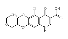 10-chloro-3-(ethoxymethyl)-9-oxo-3,6-dihydro-2H-[1,4]dioxino[2,3-g]quinoline-8-carboxylic acid结构式