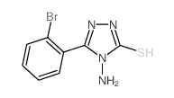 4-氨基-5-(2-溴苯基)-4H-1,2,4-噻唑-3-硫醇结构式