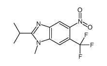 1-methyl-5-nitro-2-propan-2-yl-6-(trifluoromethyl)benzimidazole Structure