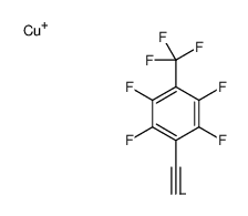 copper(1+),1-ethynyl-2,3,5,6-tetrafluoro-4-(trifluoromethyl)benzene Structure