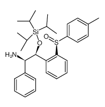 (1R,2S)-1-phenyl-2-{(S)-2-(p-toluenesulfinyl)phenyl}-2-triisopropylsilanyloxyethylamine结构式