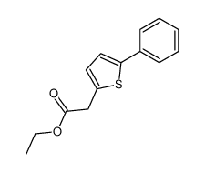ethyl 2-(5-phenylthiophen-2-yl)acetate结构式