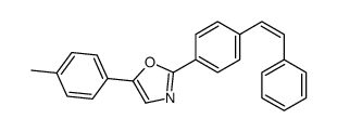5-(4-methylphenyl)-2-[4-(2-phenylethenyl)phenyl]-1,3-oxazole结构式