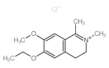 Isoquinolinium,6-ethoxy-3,4-dihydro-7-methoxy-1,2-dimethyl-, chloride (1:1)结构式