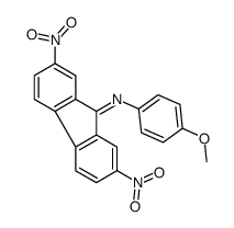 N-(4-methoxyphenyl)-2,7-dinitrofluoren-9-imine结构式