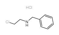 N-苄基-N-(2-氯乙基)胺盐酸盐结构式