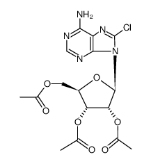 8-chloro-2',3',5'-tri-O-acetyladenosine结构式