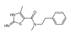 2-amino-N,4-dimethyl-N-(2-phenylethyl)-1,3-thiazole-5-carboxamide Structure