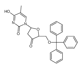 5-methyl-1-[(2R,5R)-4-oxo-5-(trityloxymethyl)oxolan-2-yl]pyrimidine-2,4-dione结构式
