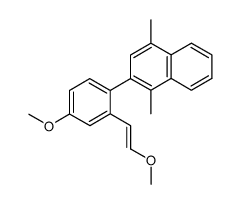 2-(4-methoxy-2-[2-methoxyvinyl]phenyl)-1,4-dimethylnaphthalene结构式