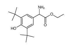 Amino-(3,5-di-t-butyl-4-hydroxyphenyl)-essigsaeure-aethylester结构式