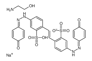 4,4'-bis[(p-hydroxyphenyl)azo]stilbene-2,2'-disulphonic acid, sodium salt, compound with 2-aminoethanol Structure