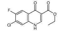 7-氯-6-氟-4-4羟基-3-喹啉甲酸乙酯结构式