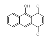 1,4-Anthracenedione, 5-hydroxy- Structure