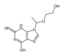 2-amino-9-[1-(2-hydroxyethoxy)ethyl]-3H-purin-6-one结构式