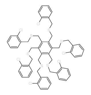 1,2,3,4,5,6-hexakis[(2-chlorophenyl)methylsulfanylmethyl]benzene Structure