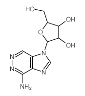 2-(5-amino-3,4,7,9-tetrazabicyclo[4.3.0]nona-1,3,5,7-tetraen-9-yl)-5-(hydroxymethyl)oxolane-3,4-diol Structure