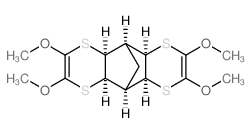 4,5,11,12-Tetramethoxy-3,6,10,13-tetrathia-exo-2,7-exo-9,14-tetracyclo<6.6.1.02,7.09,14>pentadeca-4,11-dien Structure