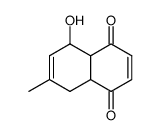 5-hydroxy-7-methyl-4a,5,8,8a-tetrahydronaphthalene-1,4-dione Structure