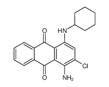 1-amino-2-chloro-4-(cyclohexylamino)anthracene-9,10-dione Structure