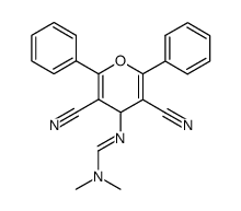 3,5-dicyano-4-(N,N-dimethylformamidino)-2,6-diphenyl-4H-pyran结构式
