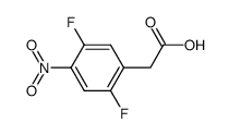 2-(2,5-二氟-4-硝基苯基)乙酸结构式