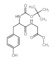 methyl 2-[[3-(4-hydroxyphenyl)-2-(tert-butoxycarbonylamino)propanoyl]amino]acetate结构式