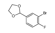 2-(3-Bromo-4-fluorophenyl)-1,3-dioxolane Structure
