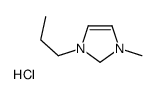 1-Methyl-3-propylimidazolium Chloride Structure