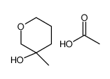 acetic acid,3-methyloxan-3-ol结构式