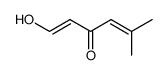 1-hydroxy-5-methyl-hexa-1,4-dien-3-one Structure
