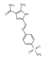 5-amino-2-[(4-sulfamoylphenyl)hydrazinylidene]imidazole-4-carboxamide Structure