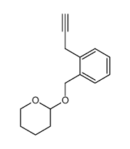 2-(2-propyn-1-yl)benzyl alcohol tetrahydropyranyl ether结构式