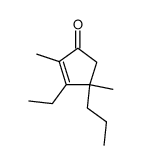 3-ethyl-2,4-dimethyl-4-propyl-cyclopent-2-enone Structure