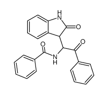 N-[2-oxo-1-(2-oxo-indolin-3-yl)-2-phenyl-ethyl]-benzamide结构式
