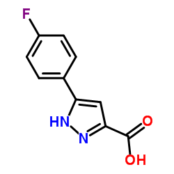 5-(4-氟苯基)-1H-吡唑-3-羧酸结构式
