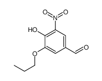 4-羟基-3-硝基-5-丙氧基-苯甲醛结构式