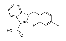 1-[(2,4-difluorophenyl)methyl]indazole-3-carboxylic acid结构式